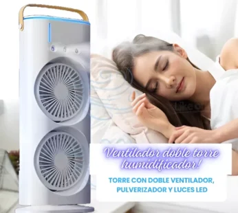 Spray Fan Double-Ended Fan Mini Evaporative Air Cooler Humidifier Fan With LED Light Personal Air Cooler For Travel Camping Room
