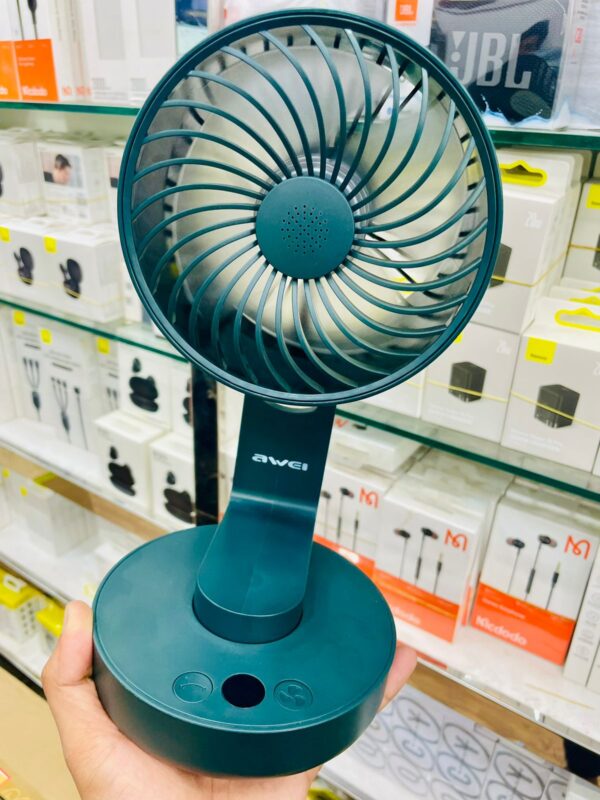 Awei F34 Strong Wind Air Circulation Wide Angle Night Lamp Fan 4000mAh - Image 4
