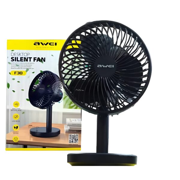 Awei F30 Mini Desktop Fan- Time Square - Image 3