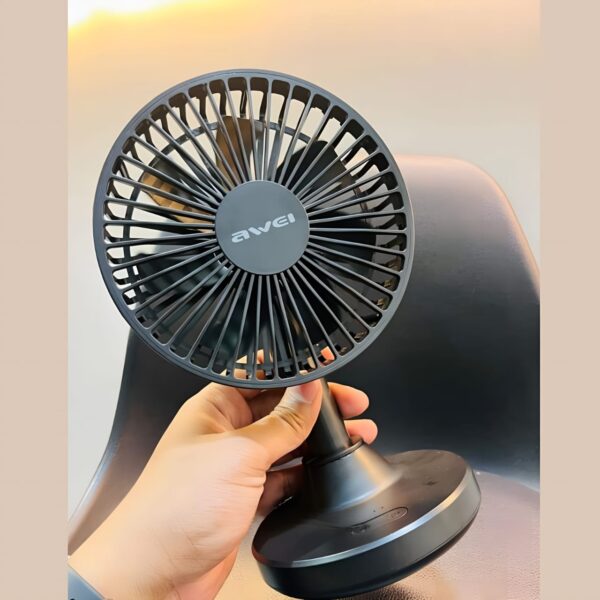 Awei F29 Compact Strong Wind Rechargeable Fan Desktop Silent Fan - Image 2