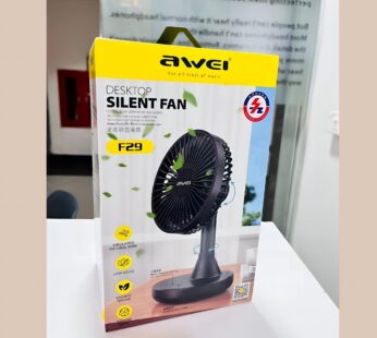 Awei F29 Compact Strong Wind Rechargeable Fan Desktop Silent Fan