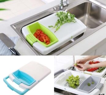 Multi-functional Chopping Board Water Drain Storage Basket/Plastic Cutting Board with Strainer/3-in-1 Household Fruit Vegetable Container Drain Basket