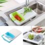 Multi-functional Chopping Board Water Drain Storage Basket/Plastic Cutting Board with Strainer/3-in-1 Household Fruit Vegetable Container Drain Basket